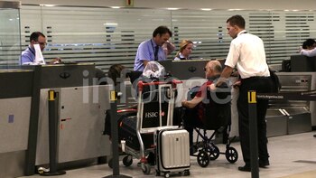 El ex canciller en Ezeiza (Lihue Althabe)