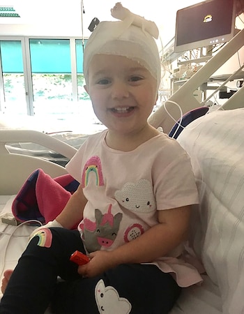 Jessica Rich en un hospital alemán en octubre de 2017