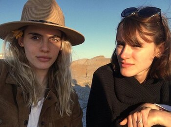 Con Chiara Parravicini, su compañera