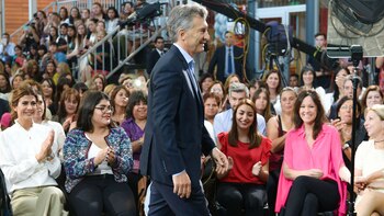 Mauricio Macri durante un acto