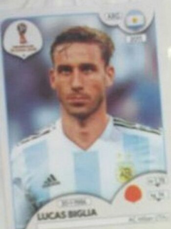 La figurita de Lucas Biglia,
