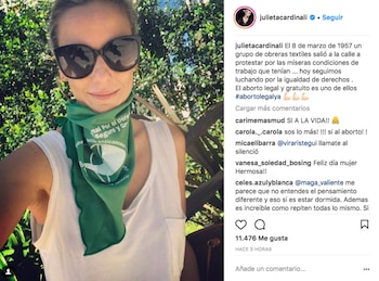 Julieta Cardinali (Foto Instagram)
