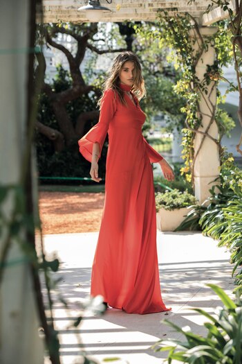 Vestido con mangas acampanadas (Naíma)