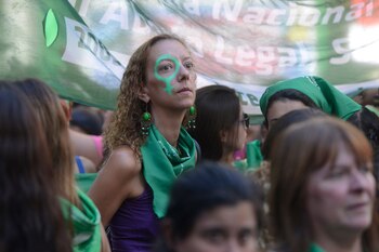 Calu Rivero marchó por primera