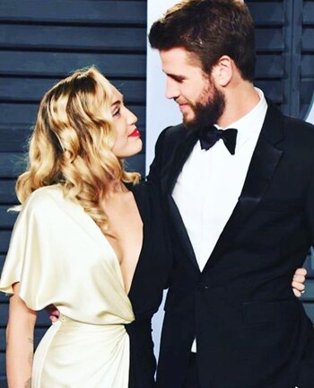 Una de las ultimas fotos que subió Miley junto a Liam