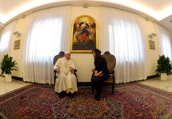 El papa Francisco y Cristina