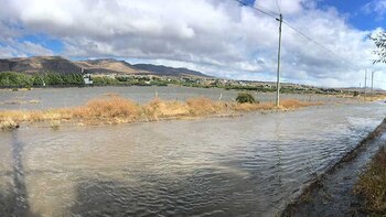 La crecida del agua afectó
