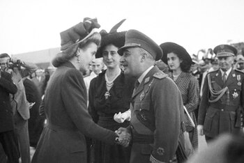 Eva Peron y Francisco Franco