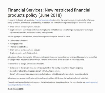 El comunicado de Google