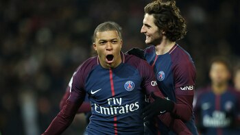 Kylian Mbappe y Adrien Rabiot,