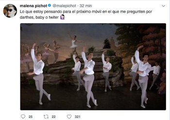 El posteo de Malena Pichot