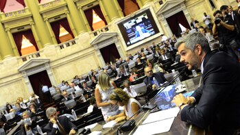 Peña durante su último informe