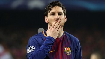 Lionel Messi festeja haber convertido