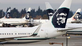 Un avión de Alaska Airlines