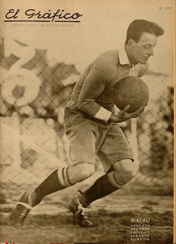 Revista El Gráfico de 1924, cuando Mazali atajó en los Juegos Olímpicos