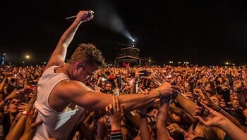 El espectacular mosh del cantante