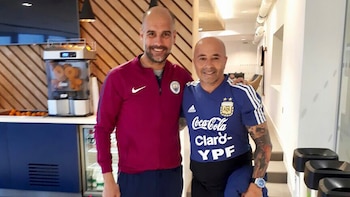 Guardiola y Sampaoli se cruzaron