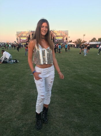 Mix ideal. Top de lentejuelas,