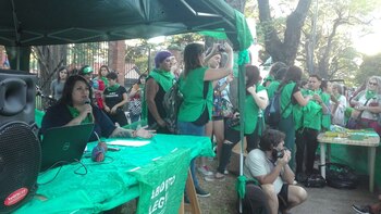 Las organizadoras hicieron una radio