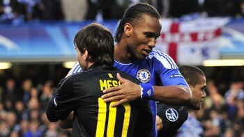 Drogba y Messi, en uno