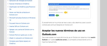 Los términos de uso de un sitio,