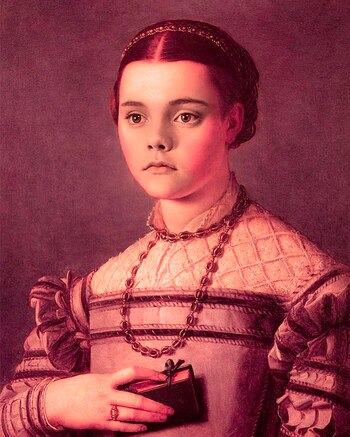 Christina Ricci en una pintura