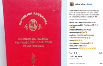 Dalma Maradona comunicó su casamiento desde las redes. (Foto: Instagram)