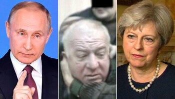 Vladimir Putin y Theresa May,