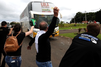 Manifestación en contra de Lula