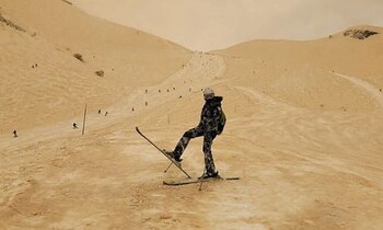 La nieve naranja en Rosa