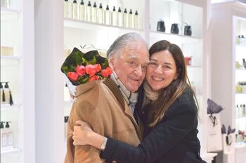 Andrea Frigerio y su papá