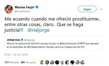 El descargo de la ex