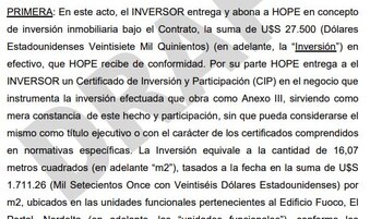 Extractos del contrato de venta