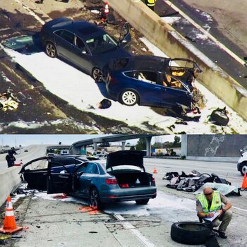 Vista aérea del siniestro protagonizado