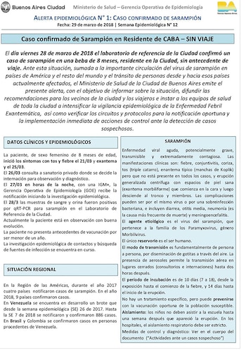 Ministerio de Salud – Alerta