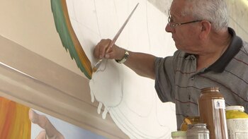 Miguel Macías, durante su trabajo