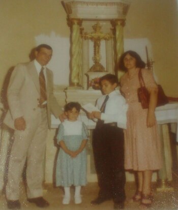 Ramón Acosta, su mujer Victoria,