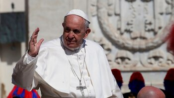 El Papa Francisco mientras se