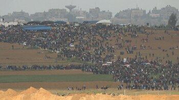 Los mandatarios se cruzaron por