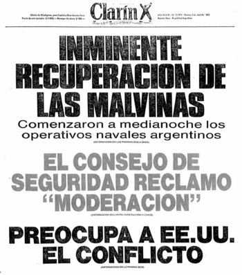 Primera edición de Clarín del