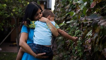 En casa, con el pequeño