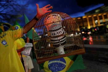 Una manifestación en Brasilia (Reuters/Adriano Machado)