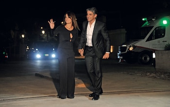 Pablo Echarri y Nancy Dupláa, de los últimos en llegar.