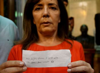 El papel que le escribió