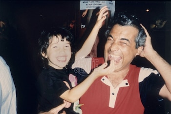 Sofía con su papá Mario