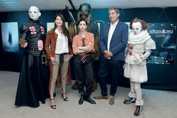 La actriz, acompañada por Ralph