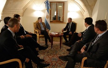 El presidente Mauricio Macri junto