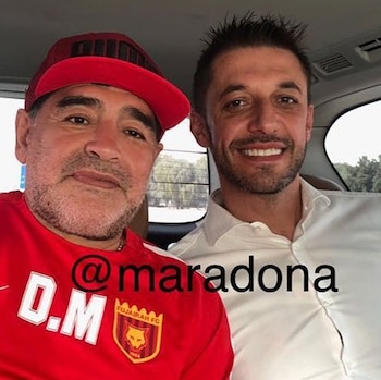 Diego y Matías Morla, su abogado (Foto: Instagram)