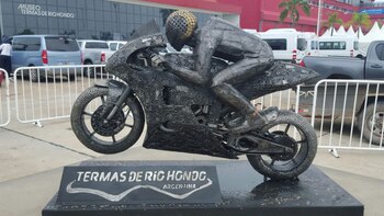 La escultura de Valentino Rossi