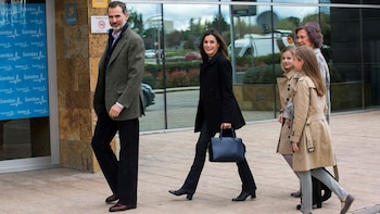 La familia real fue a